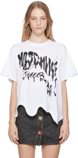 Moschino Белая футболка с морфингом