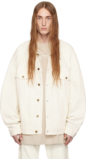 Джинсовая куртка Off-White с нашивками Fear of God ESSENTIALS