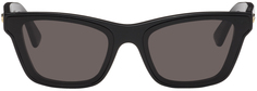 Черные солнцезащитные очки «кошачий глаз» Bottega Veneta
