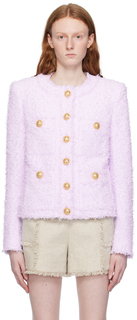 Balmain Фиолетовая куртка с накладными карманами