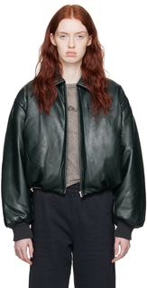 Глубокая куртка из искусственной кожи зеленого цвета с покрытием Acne Studios