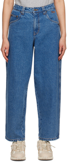 Классические мешковатые джинсы темно-синего цвета Dime