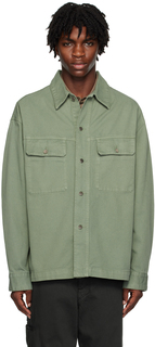 Зеленая джинсовая куртка на пуговицах из живой изгороди LEMAIRE