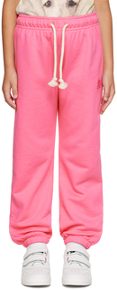 Детские спортивные штаны с розовыми нашивками Acne Studios