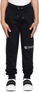 Детские черные спортивные штаны с принтом Givenchy