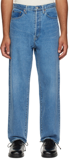 Синие джинсы stein с винтажной репродукцией