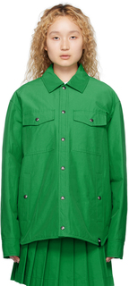 Зеленая стеганая куртка Трава Maison Kitsune
