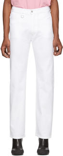 Белые джинсы с разрезом Random Identities