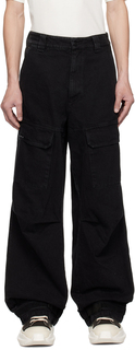 Черные широкие брюки карго RTA