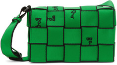 Зеленая сумка через плечо с логотипом среднего размера Bottega Veneta