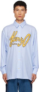 Синяя рубашка с принтом Paris Sky Kenzo