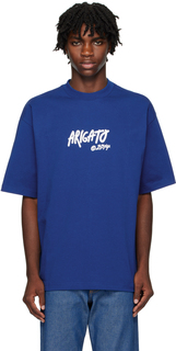 Синяя футболка Axel Arigato Tag