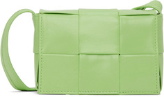 Зеленая сумка через плечо Cassette Bottega Veneta