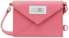 Розовая мини-сумка через плечо Triangle 6 Aurora MM6 Maison Margiela