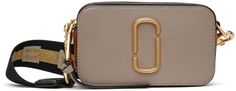Серо-коричневая сумка через плечо The Snapshot Marc Jacobs
