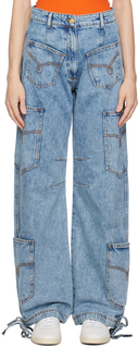 Moschino Jeans Синие джинсы с несколькими карманами