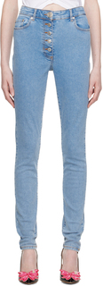 Джинсы Moschino Синие выцветшие джинсы Moschino Jeans