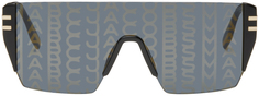 Черные солнцезащитные очки Shield Золотые Marc Jacobs