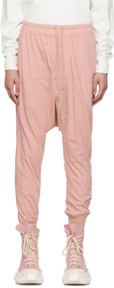Розовые брюки для отдыха с кулиской Rick Owens DRKSHDW