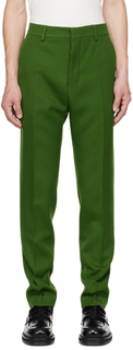 AMI Alexandre Mattiussi Зеленые брюки-сигареты