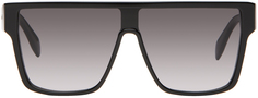 Черные солнцезащитные очки с щитком Alexander McQueen