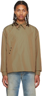 Складная рубашка цвета хаки T/SEHNE
