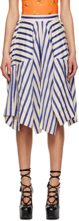 Синяя юбка-миди с нокаутом Vivienne Westwood