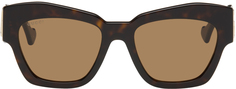 Солнцезащитные очки «кошачий глаз» черепаховой расцветки Gucci