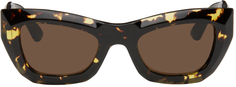 Солнцезащитные очки «кошачий глаз» черепаховой расцветки Bottega Veneta