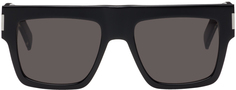 Черные солнцезащитные очки SL 628 Черный/Кристалл Saint Laurent