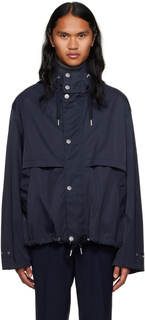 Темно-синяя короткая куртка AMI Alexandre Mattiussi