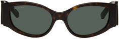 Солнцезащитные очки «кошачий глаз» черепаховой расцветки Balenciaga