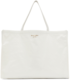 Белая клеенчатая сумка-тоут Acne Studios