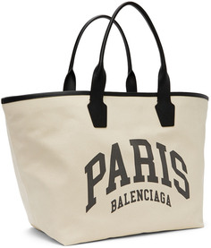 Большая объемная сумка-тоут Off-White Paris Balenciaga