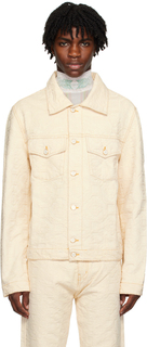 Джинсовая куртка с монограммой Casablanca Off-White