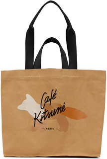 Двойная сумка-тоут Tan Cafe Maison Kitsune