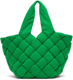 Зеленая сумка-тоут с кассетой Bottega Veneta