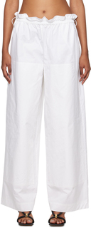 REMAIN Birger Christensen Белые широкие брюки