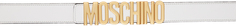 Белый ремень с логотипом Moschino