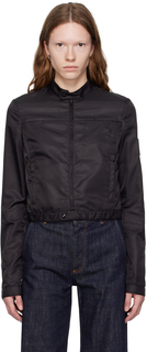 Черная куртка с воротником-стойкой MM6 Maison Margiela