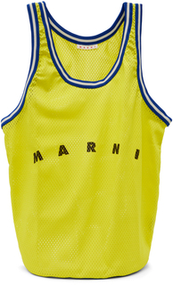 Желтая сумка-тоут с логотипом Marni