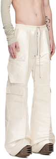 Белые брюки-карго Rick Owens Cargobelas