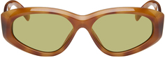 Винтажные солнцезащитные очки Under Wraps черепахового цвета Le Specs