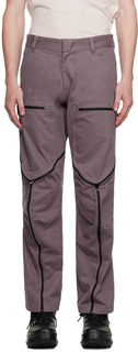 Olly Shinder Фиолетовые брюки карго с тремя молниями