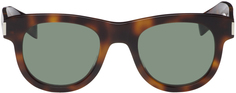 Солнцезащитные очки черепаховой расцветки SL 598 Saint Laurent