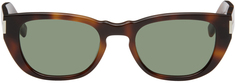 Солнцезащитные очки черепахового цвета SL 601 Saint Laurent