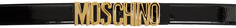Черный ремень с логотипом Moschino