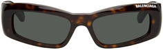 Солнцезащитные очки черепахового цвета с гравировкой Balenciaga