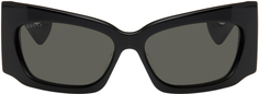 Черные солнцезащитные очки с геометрическим рисунком Gucci