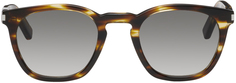 Солнцезащитные очки черепаховой расцветки SL 28 Saint Laurent